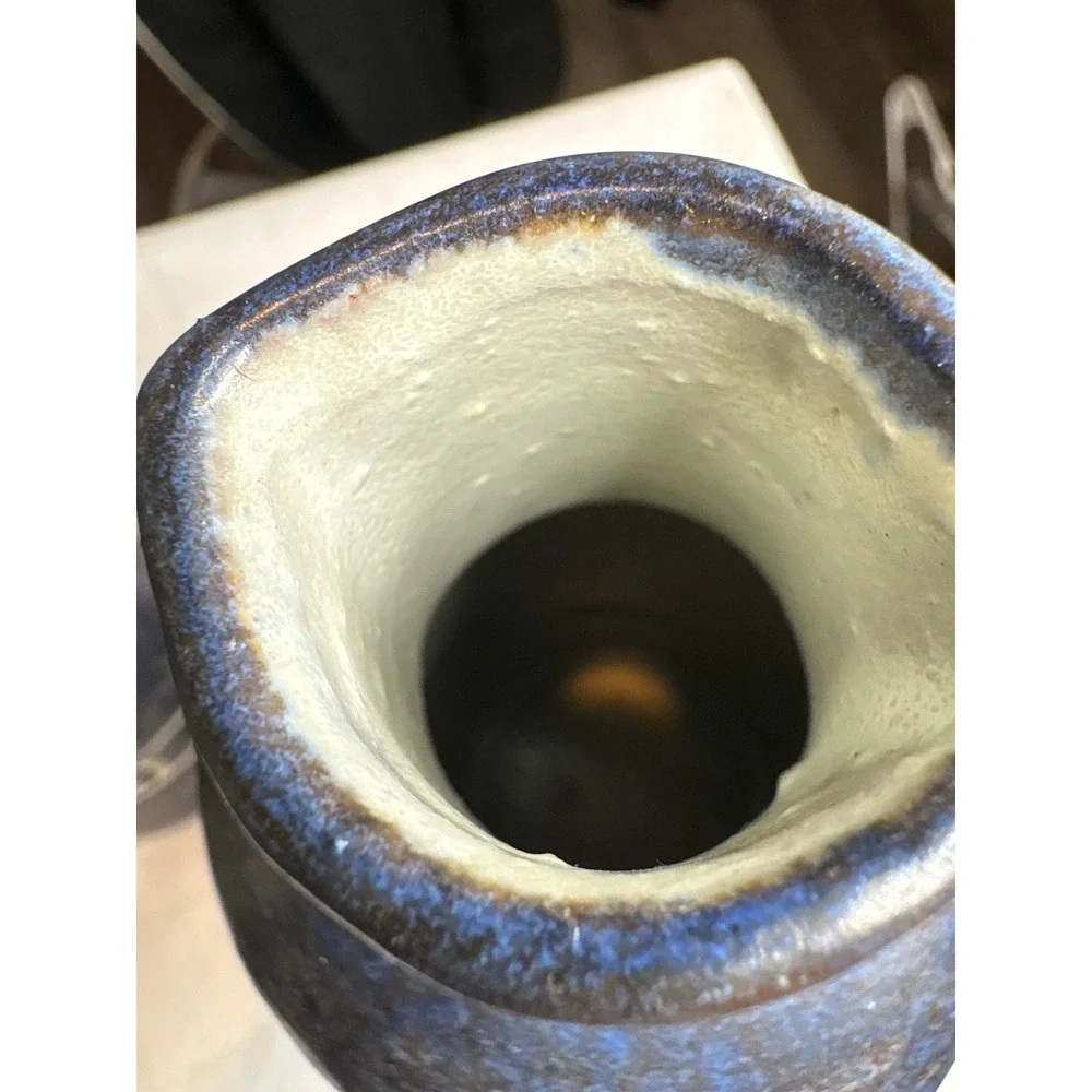 Vintage Steuler Keramik 1960's West German Blue Stoneware Pottery Jug Set MCM‎